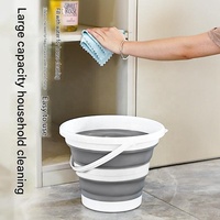 Seau pliable multifonctionnel créatif, seau portable en silicone et plastique pour la maison, le plein air et le lavage de voiture