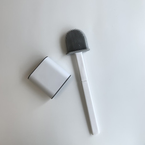 <span class=keywords><strong>Mini</strong></span> <span class=keywords><strong>brosse</strong></span> de toilette écologique et durable avec tête en silicone pour un nettoyage simple et un design décoratif magnifique - Product Image 1