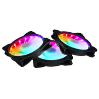 Ventilateur de boîtier RGB personnalisé fabriqué en usine, grand refroidisseur à vent, connecteur 4 broches, dissipateur thermique en plastique pour ordinateur, style de jeu fluide