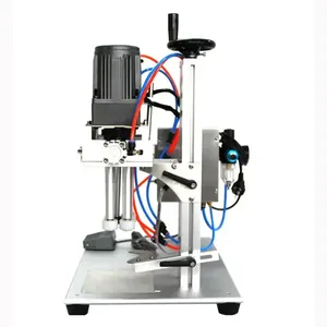 Máquina taponadora giratoria Máquina taponadora cosmética neumática Máquina taponadora de cabezal de bomba manual de escritorio pequeña - Product Image 6