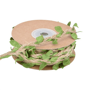 Feuille Artificielle Mariage Garden Party Emballage Cadeau Décoration Feuille Verte Chanvre <span class=keywords><strong>Jute</strong></span> Toile De <span class=keywords><strong>Jute</strong></span> Corde Ficelle Cordon Ruban - Product Image 5