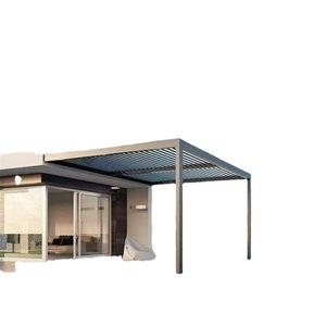 Pergola en alliage d'aluminium pour extérieur, imperméable, structure d'ombrage contemporaine pour villa et jardin - Product Image 4