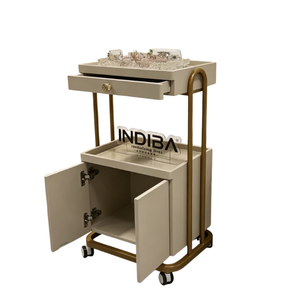 Carrito Móvil Metálico Moderno para Salones de Belleza y Clínicas Estéticas, Carrito de Almacenamiento de 4 Ruedas para Procedimientos Cosméticos y Cuidado de la Piel - Product Image 4