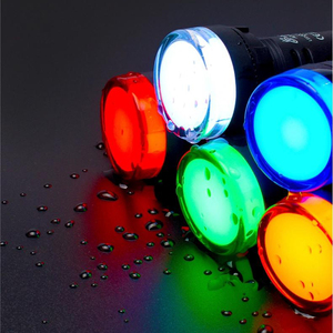 مصباح LED مفتاح زر ضغط بلاستيكي للمعدات رأس دائري أزرق مصباح إشارة مصباح مؤشر معدات مصابيح مؤشر - Product Image 4