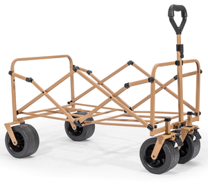 OEM Açık Hava Bahçe Arabası Yüksek Kaliteli Dört Tekerlekli Siyah Büyük Kapasiteli Katlanabilir Kamp Arabası - Product Image 5