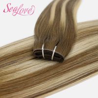 Extensions de cheveux 100% naturels vierges, tissage à trous, extensions papillon XO, trame avec trous, double épaisseur, pointes épaisses