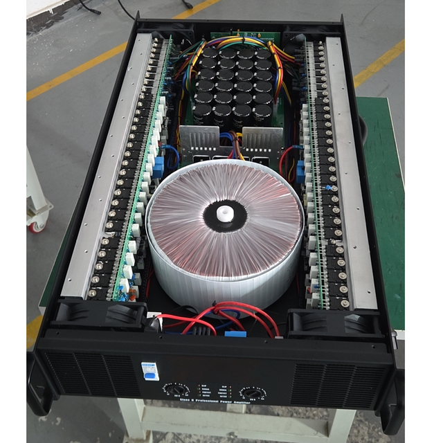 Professional Class H 2 Channel 4500W*2 Power Amplifier 8 Ohm High Power PA Amplifier for Live Sound DJ Concert Audio OEM Factory