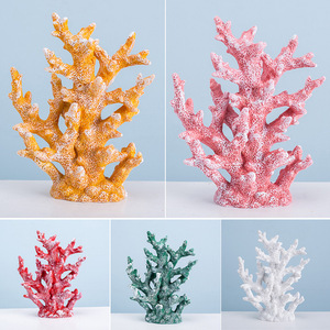 人工樹脂製サンゴ飾り 魚タンク ポーチ ワインキャビネット デスク ホームデコレーション 水槽サンゴ - Product Image 2