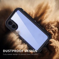 Nouveau design transparent anti-dérapant 360 degrés entièrement scellé IP68 étui de téléphone étanche professionnel pour iPhone 16 Pro Max Plus pro
