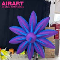 Fleurs gonflables, plantes florales gonflables, utilisation en magasin, fleur violette gonflable debout