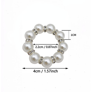 Anneau <span class=keywords><strong>de</strong></span> <span class=keywords><strong>serviette</strong></span> en perles faites à la main, boucle <span class=keywords><strong>de</strong></span> nappe DIY, vente en gros, anneau <span class=keywords><strong>de</strong></span> <span class=keywords><strong>serviette</strong></span> en papier pour la Saint-Valentin - Product Image 5