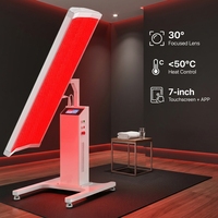 Panneau de luminothérapie rouge corps entier 1280 LED 1500W 660nm 850nm avec support réglable, panneau LED infrarouge pour bien-être à domicile et clinique