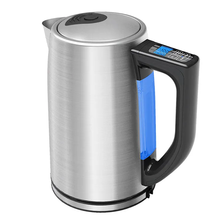 XJ GROUP 12828 1.9L Электрический чайник с контролем температуры Чайный чайник светодиодный индикатор из нержавеющей стали цифровой беспроводной синий