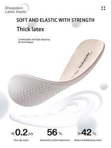 Semelle intérieure en cuir de mouton en latex pour soulager la <span class=keywords><strong>douleur</strong></span> <span class=keywords><strong>anti</strong></span>-odeur et évacuation de la transpiration chaussures de sport en cuir de vachette pour hommes femmes avec <span class=keywords><strong>semelles</strong></span> souples - Product Image 4