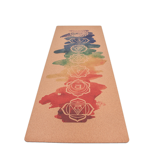 Tapis de yoga en liège écologique et durable, logo personnalisé, antidérapant, résistant à la transpiration, plus large - Product Image 1