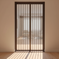 Moustiquaire invisible en acier inoxydable au design moderne, en alliage d'aluminium, anti-effraction, résistante aux insectes, pour usage hôtelier, garantie 5 ans