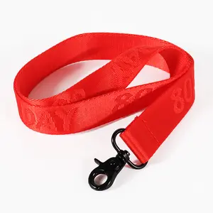 Tali Gantungan Leher Jacquard Logo Tenun Nilon Custom - Product Image 1