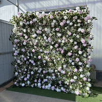 Livraison gratuite fleur rose mur plante artificielle tenture murale fleurs enrouler fleur rose mur toile de fond 8ft X 8ft