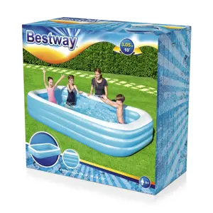 patch aufgeblasen pool Suppliers-2021 Bestway 54009 Blue Rectangular Inflatable Family Pool 3.05 m