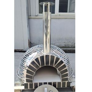 Horno de Pizza a Leña para Cocinar al Aire Libre, Horno de Ladrillo con Chimenea, Horno de Pizza Portátil para Jardín y Patio - Product Image 2