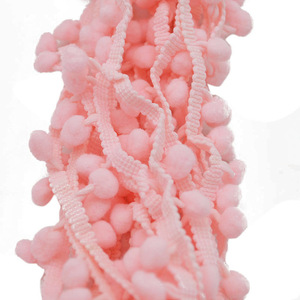 Boule de garniture Pom Pom, 1 pièce, 100% Nylon dentelle colorée, <span class=keywords><strong>Mini</strong></span> perle pompon ruban frange 10mm pour vêtements, accessoires artisanaux, vente en gros - Product Image 2