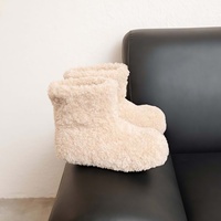 Bottes de neige pour femmes avec doublure en fourrure artificielle, semelle extérieure en caoutchouc moussé extra-épaisse antidérapante, nouvelle collection automne/hiver 2026 à semelle épaisse