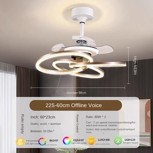 พัดลมเพดานแบบเรียบง่ายหรูหรารีโมทคอนโทรลแก๊สกลไกใช้ในครัวเรือนห้องนอนร้านอาหารบ้าน - Product Image 2