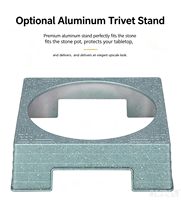 Plat de service en pierre aluminisée résistant à la chaleur, antiadhésif, avec base en aluminium, pour la cuisine coréenne et thaïlandaise en restaurant