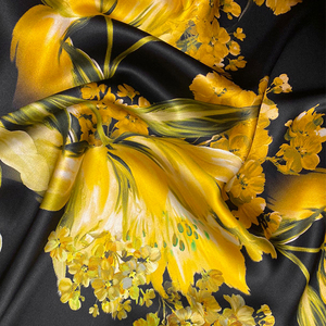 Italy Vietnam Custom Digital Print New <strong>Wholesale</strong> <strong>Charmeuse</strong> 100% Mulberry <strong>Silk</strong> Satin Floral Printed <strong>Fabric</strong> for <strong>Silk</strong> Gown Dresses - Product Image 4