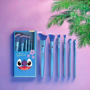 Set de 6 Brochas de <span class=keywords><strong>Maquillaje</strong></span> Veganas Profesionales, Color Azul Suave, en Caja de Papel, para Rostro, Ojos, Base, Rímel, Corrector, Delineador, para Niños - Product Image 5