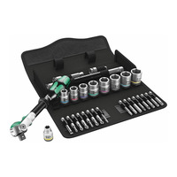 Jeu de cliquet à vitesse Zyklop 8100 SB 9 durable, entraînement 3/8'', 29 pièces # 05004049001 Longue durée de vie