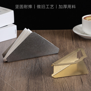 Stainless Steel Tissue Holder Gold Retro Industrial Style Free Standing Desktop Napkin Stand Creative Design - Product Image 5