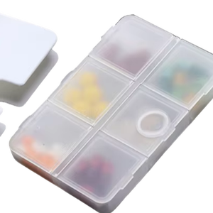 Organizador de Pastillas Ligero para Vitaminas y Cápsulas, 6 Compartimentos, Estuche de Plástico para Pastillas - Product Image 1