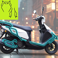 SYM 125 Pare-chocs anti-chute en acier carbone neuf, accessoires pour moto, barre de protection du pot d'échappement et barre anti-chute arrière