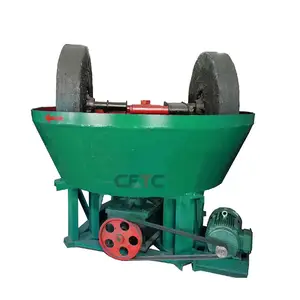 Low cost 1400 model wet pan mill grinding machine price for gold ore rock