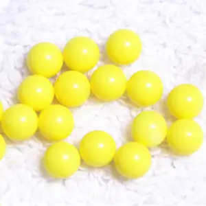 Boule pom en plastique solide de 1/2 pouces, 1 pouce, 12.7mm, 30mm, jaune, rouge, bleu, vert, à vendre