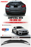 Kit de Conversión Perfiply Estilo PSM, Alerón Trasero de Fibra de Carbono Pulido para BMW M2 G87 2023+, Tipo Cola de Pato, con Certificación CE
