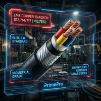 Cable de Alimentación PrimePro 0.6/1kV de 4 Núcleos XLPE, Blindado con Cinta de Acero, IEC 60502-1, para Entierro Directo Subterráneo