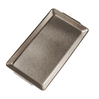 Assiette rectangulaire en acier inoxydable 201 pour barbecue, style vintage nostalgique, pour steak et viande, durable, écologique, motif âne noir, pour restaurant