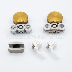 Xinxiongjia Glass Door Pulleys Stainless Steel Roller Track Accessories For Shower Room Sliding Door Rolling <b>Smoothly</b> - Product Image 1