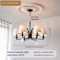 Lustre Suspendu Dimmable pour Salon de Villa Française, Hôtel, Restaurant, Salle de Banquet de Mariage