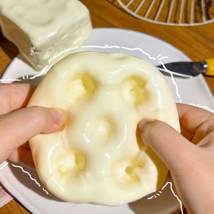 Simulated Food <b>Powder</b> <b>Cheese</b> Squeezing Silicone Soft Toy Fun Giant Stress Relieving Party Gift Unisex 14 Years - Product Image 2