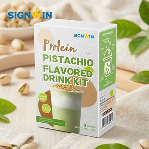 Kit de Bebida Instantánea con Sabor a Pistacho Sin Azúcar para Preparar en Casa - Contiene Proteína en Polvo - Product Image 1