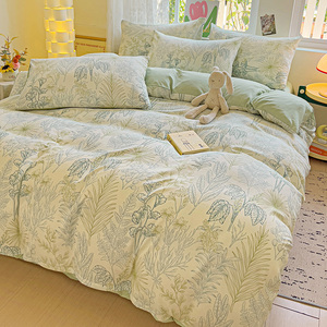 Student Dormitory <strong>Single</strong> <strong>Bed</strong> Three Piece Sets <strong>Bed</strong> Sheet <strong>Quilt</strong> Cover Four Piece Duvet Set Sheet Set - Product Image 1