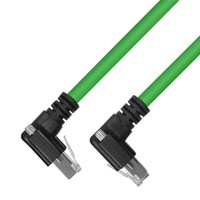 Câble Ethernet coudé Gigabit vert haute flexibilité pour caméra CCD industrielle