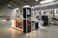 Conception de kiosque de salon de manucure modulaire sur mesure, armoires de présentation de manucure personnalisées pour centre commercial, stand de manucure LED en menuiserie pour la vente au détail