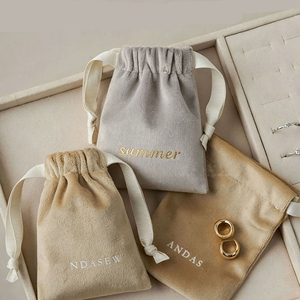 High Grade Velvet Drawstring Pocket Reusable Storage <b>Bag</b> Underwear <b>Dust</b> <b>Bag</b> Jewelry Gift Packaging Wholesale - Product Image 3