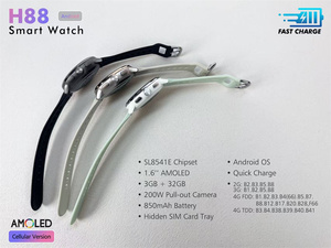 Jam Tangan Pintar AMOLED <span class=keywords><strong>H88</strong></span> Baru 2026 dengan Kartu SIM, Penyimpanan 3+32g, Kamera, 5G Global, Tali Silikon, Dapat Menjawab Panggilan - Product Image 3