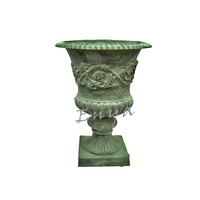 Pots de fleurs décoratifs vintage de style français en fonte pour jardin extérieur, avec base et trou de drainage, durables pour utilisation au sol - Vente en gros