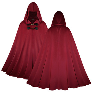 Capa Medieval de Terciopelo con Capucha, Capa Renacentista Steampunk con Capucha, Capa Vintage para Cosplay de Mago o Caballero, Disfraz de Halloween - Product Image 6
